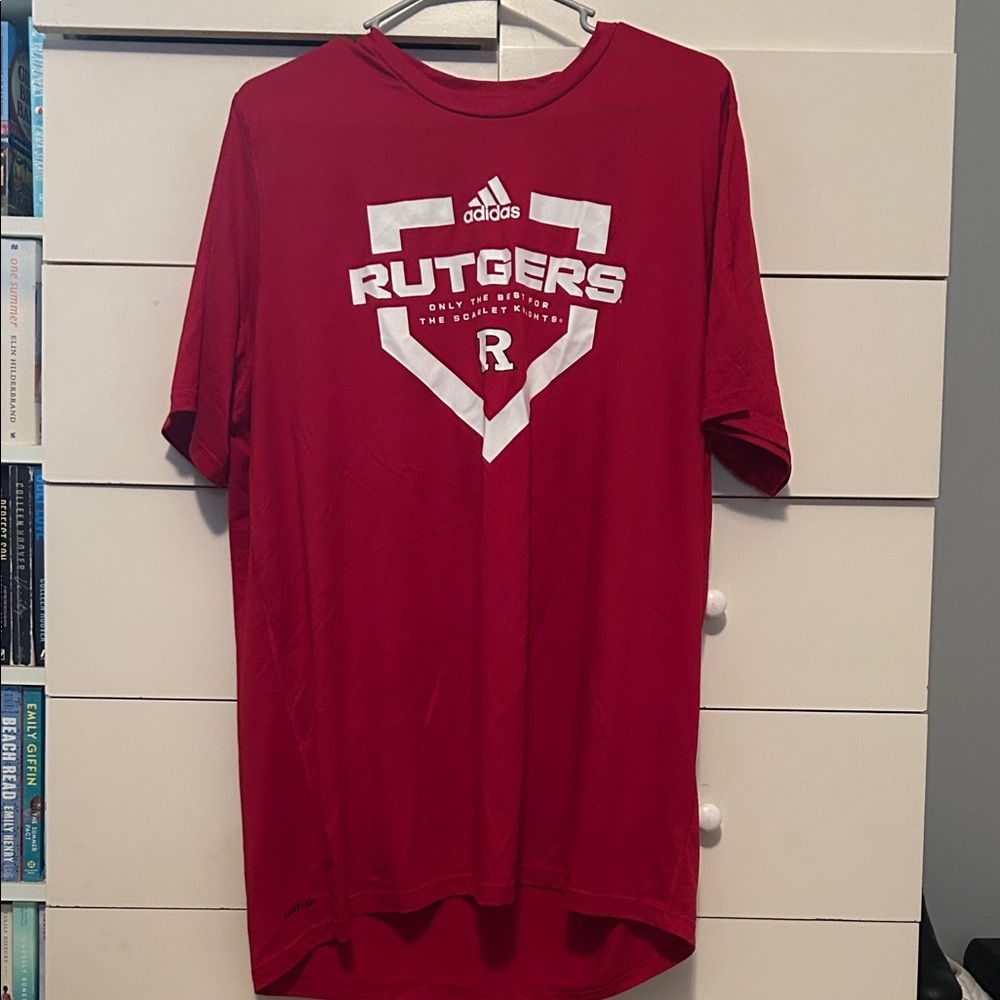 Adidas Scarlet Rutgers Tee